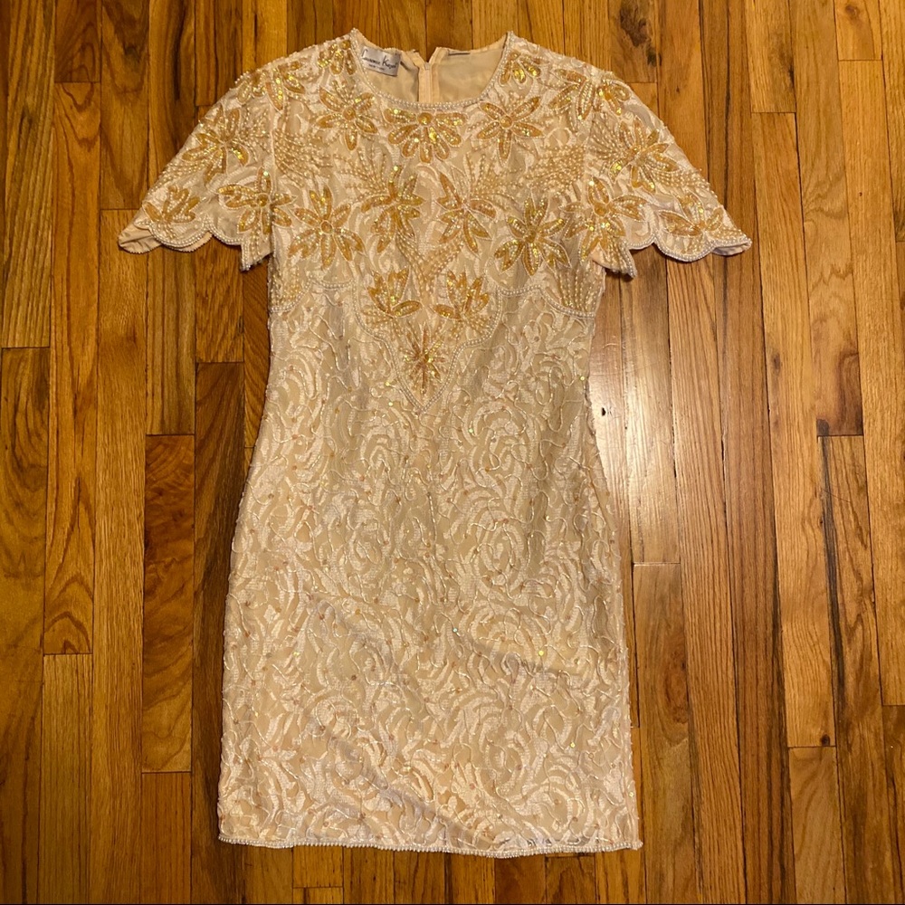 Vintage Sequined Beaded Dress